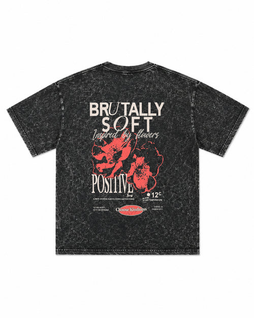 Black oversized acid wash T- shirt
