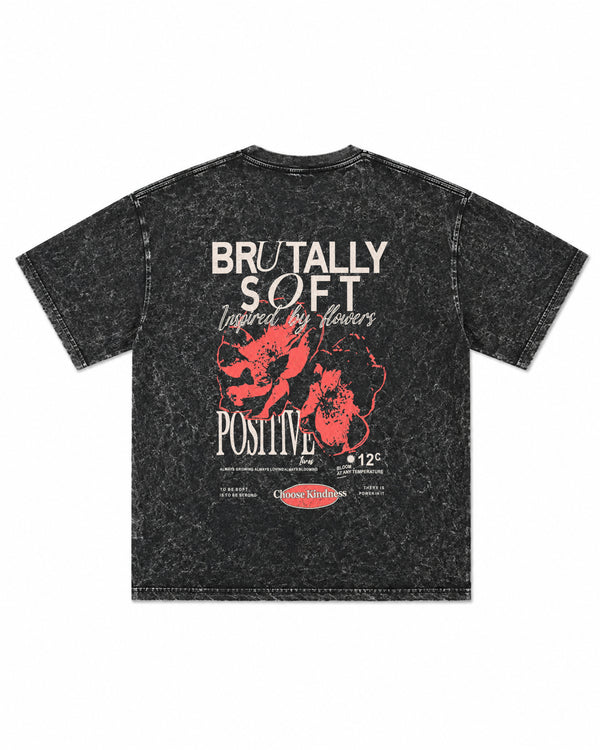 Black oversized acid wash T- shirt