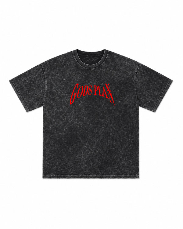 God's plan essential oversized Acidwash Tshirt