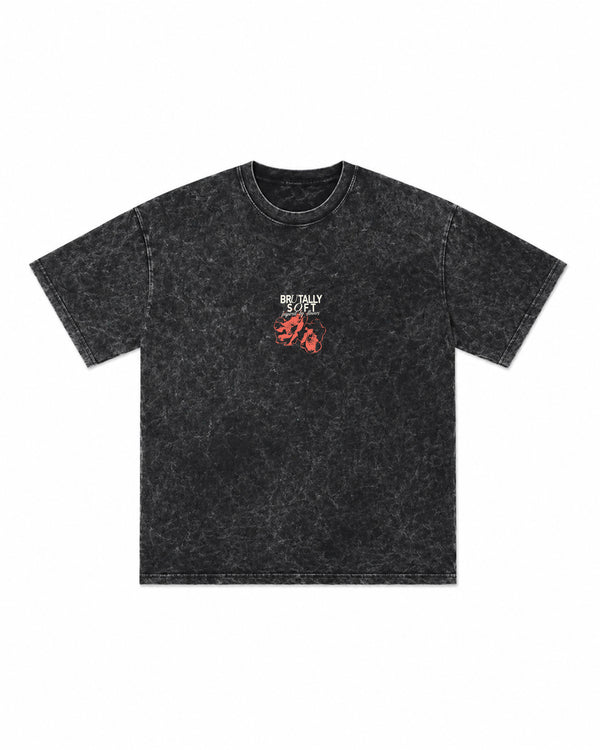 Black oversized acid wash T- shirt