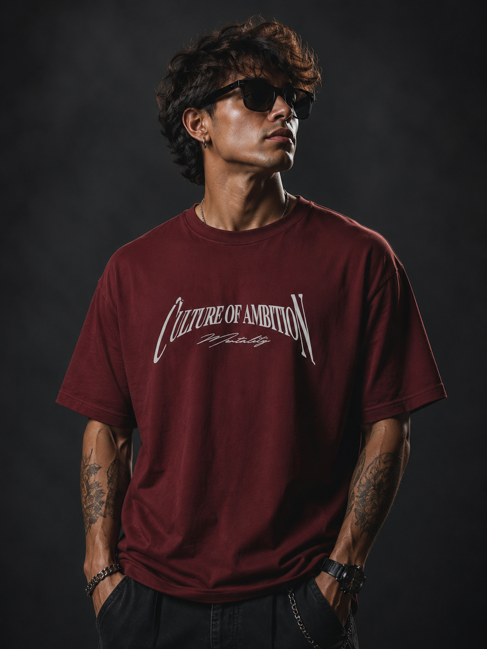Culture of ambition Maroon tshirt