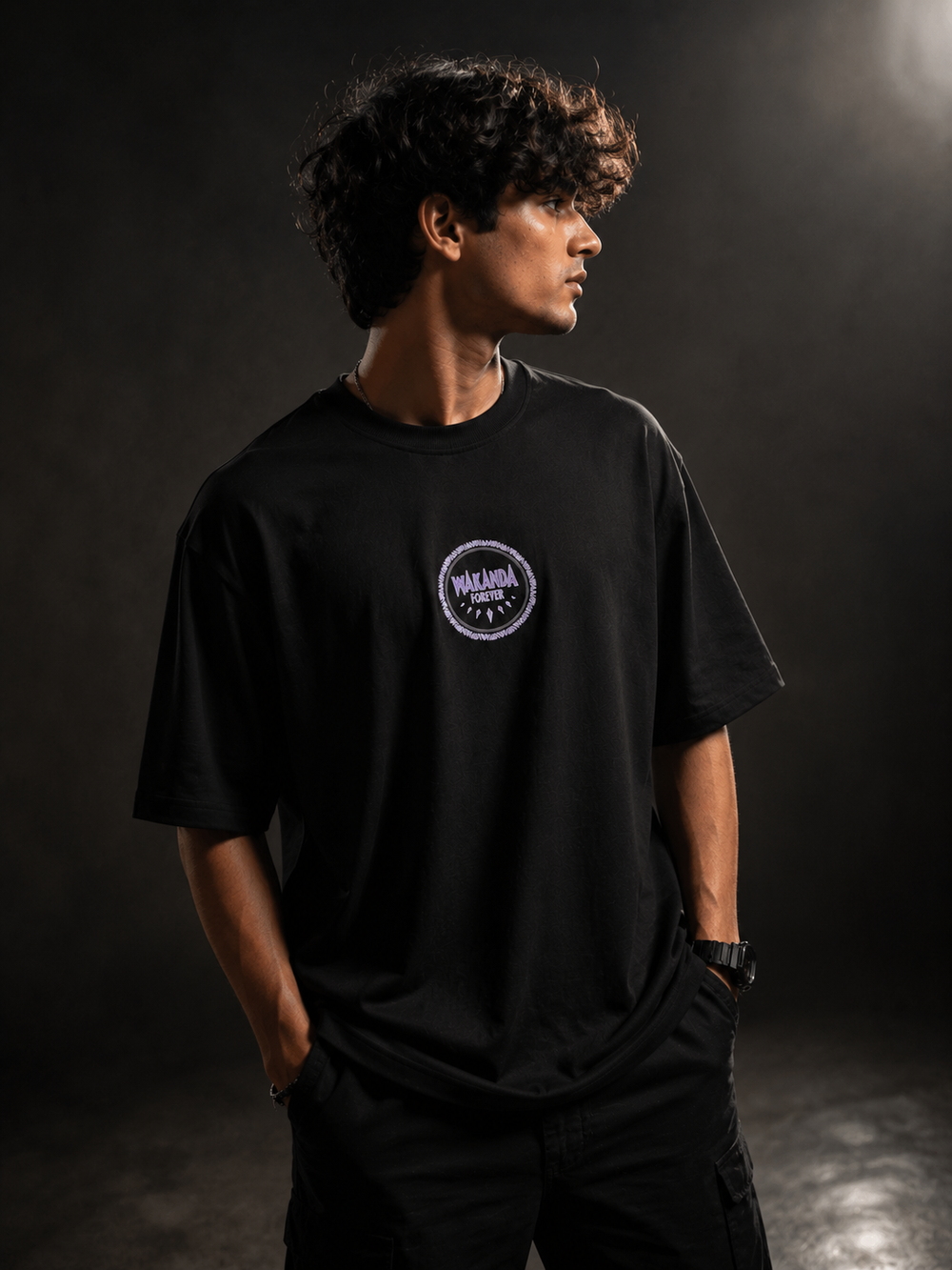 Black panther oversized T-shirt