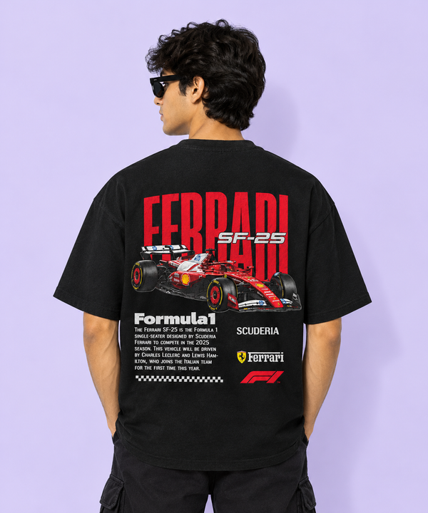 F1 forever oversized black tee
