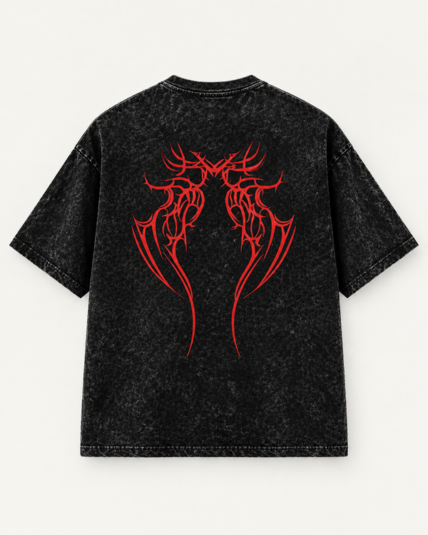 Inferno acidwash oversized tee