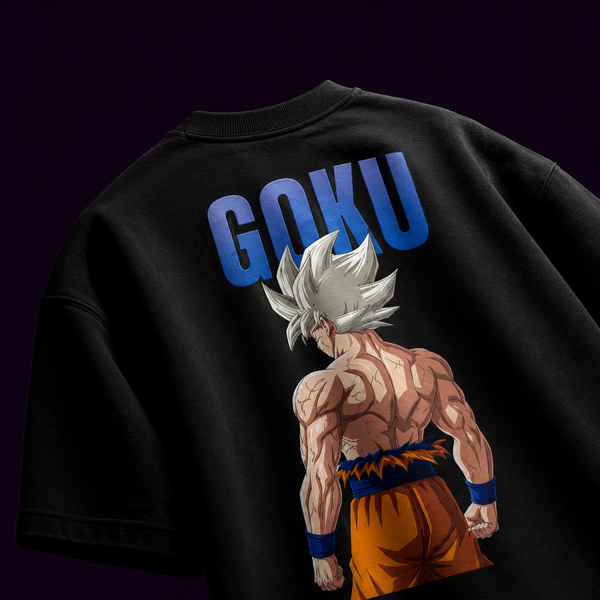 Goku printed black oversized T-shirt