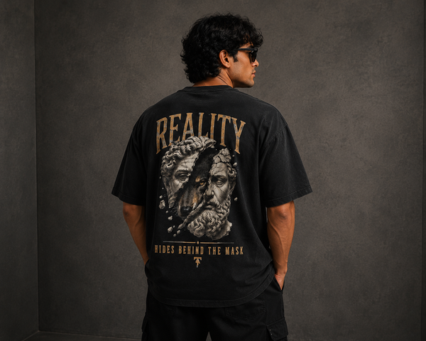 Reality collection black oversized tshirt
