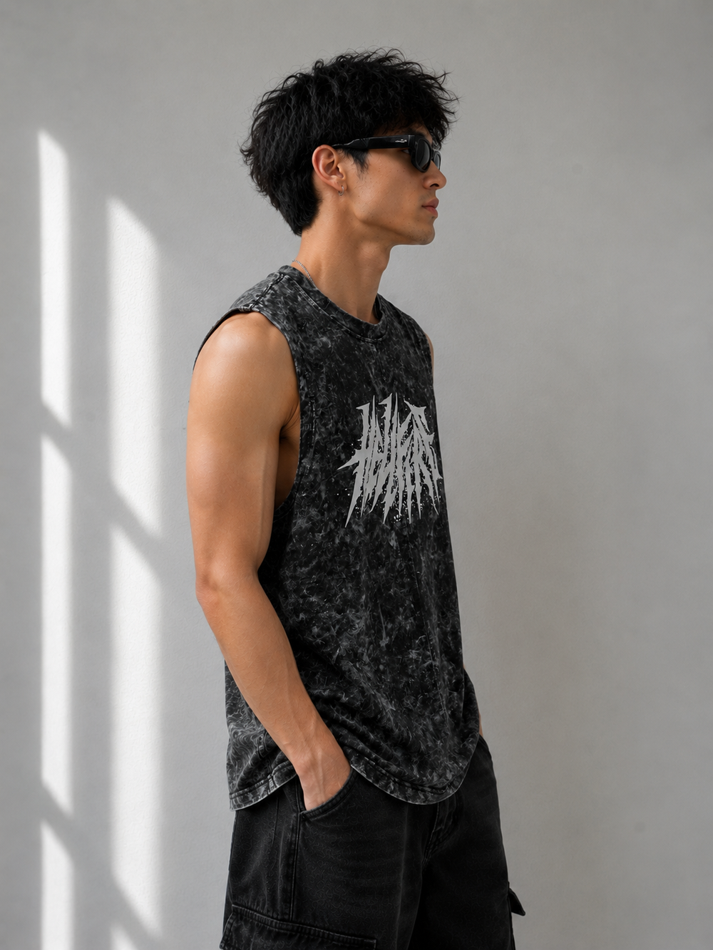 Oversized muscle tank