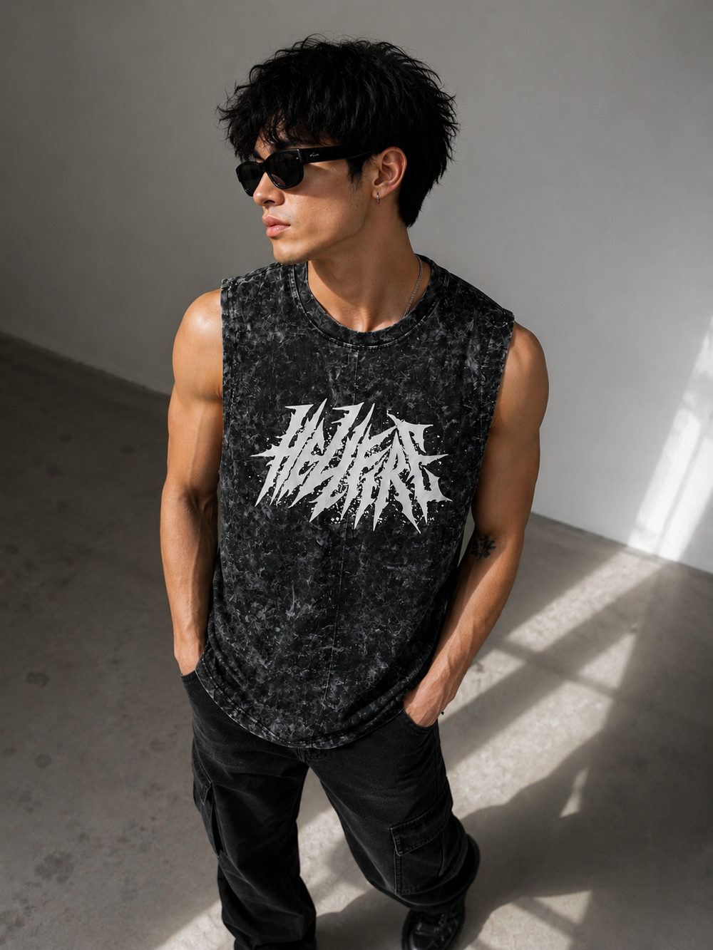 Oversized muscle tank