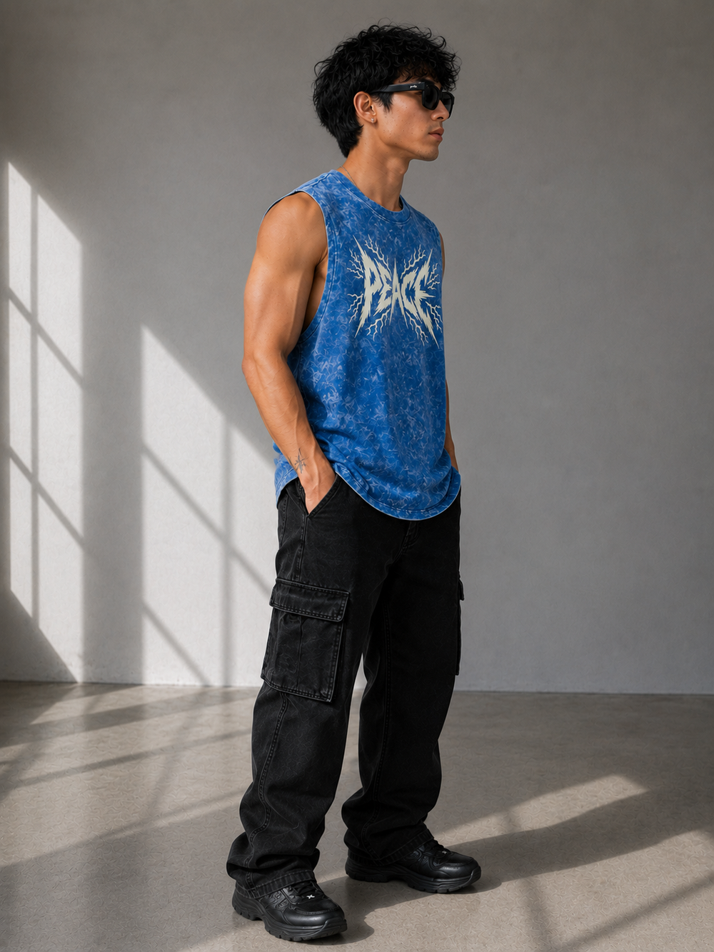 Oversized muscle tank
