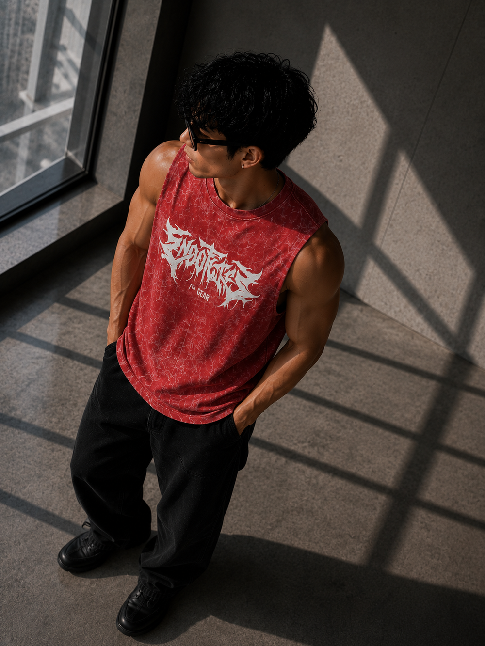 Oversized muscle tank top