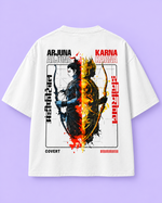 Arjuna &Karna oversized white tee