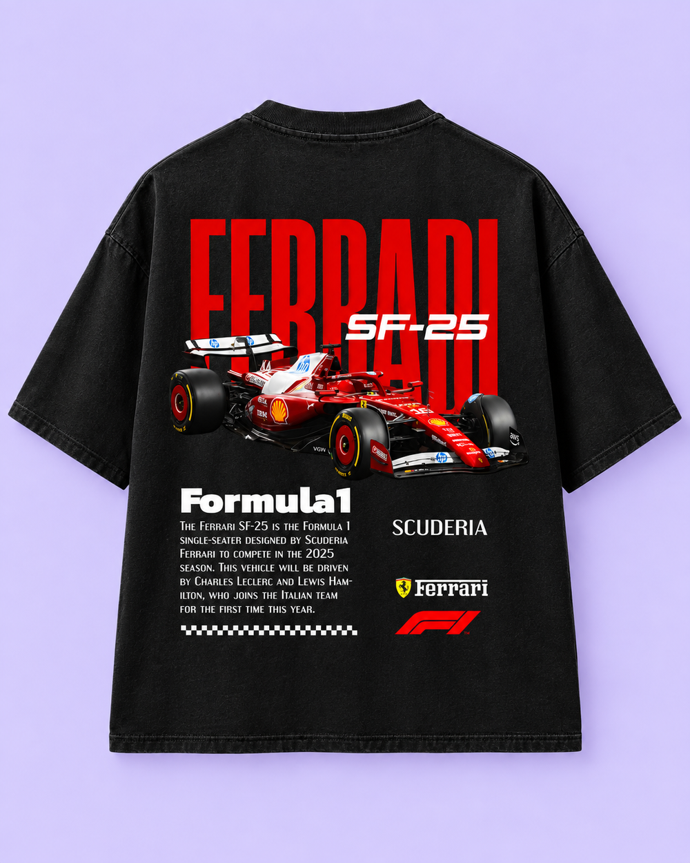 F1 forever oversized black tee