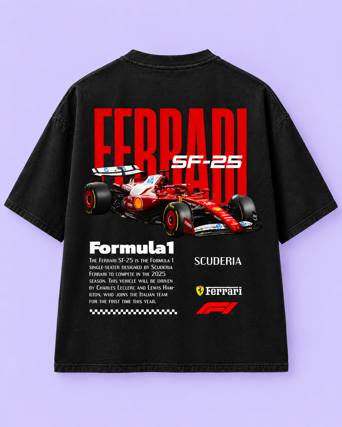 F1 forever oversized black tee